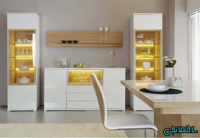کابینت سفید زرد کابینت سفید زرد