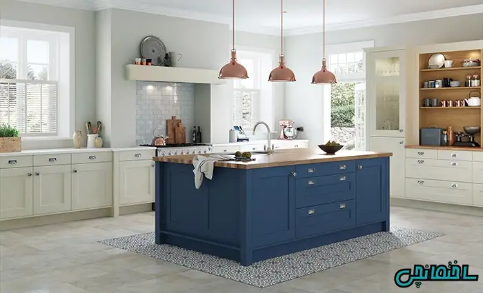 استفاده از رنگ آبی در آشپزخانه