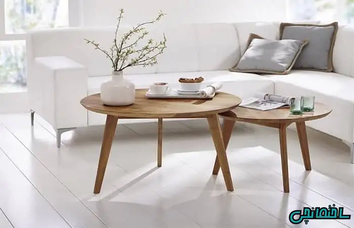 میز جلو مبلی کوچک چوبی