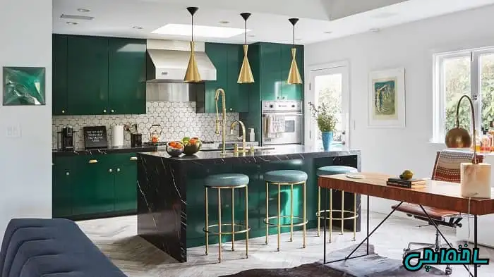 آشپزخانه سبز رنگ