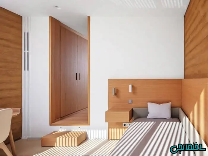 دیوارپوش چوبی اتاق خواب
