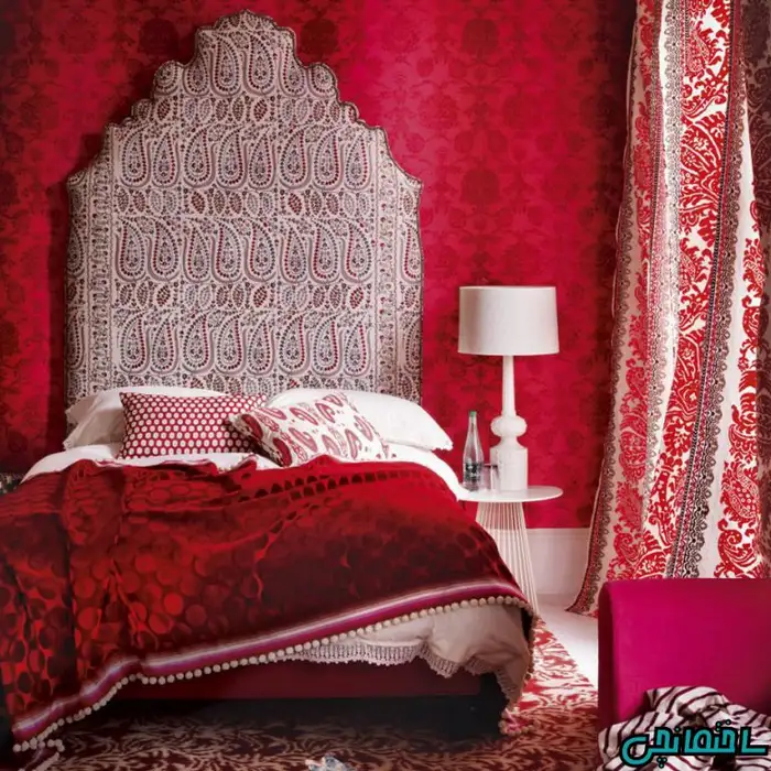 استفاده از رنگ قرمز در طراحی اتاق خواب