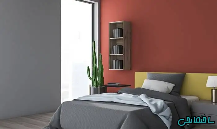 طراحی دکوراسیون اتاق خواب به رنگ قرمز