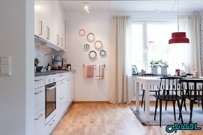 طراحی آشپزخانه دلباز و بزرگ به سبک سوئدی