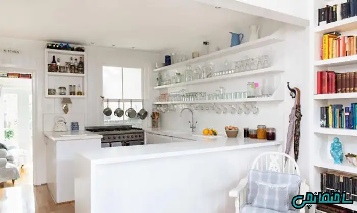 عکس مدل های شلف دکوری دیواری برای تلویزیون و آشپزخانه