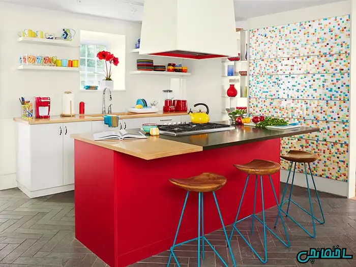 استفاده از تم رنگی در طراحی آشپزخانه