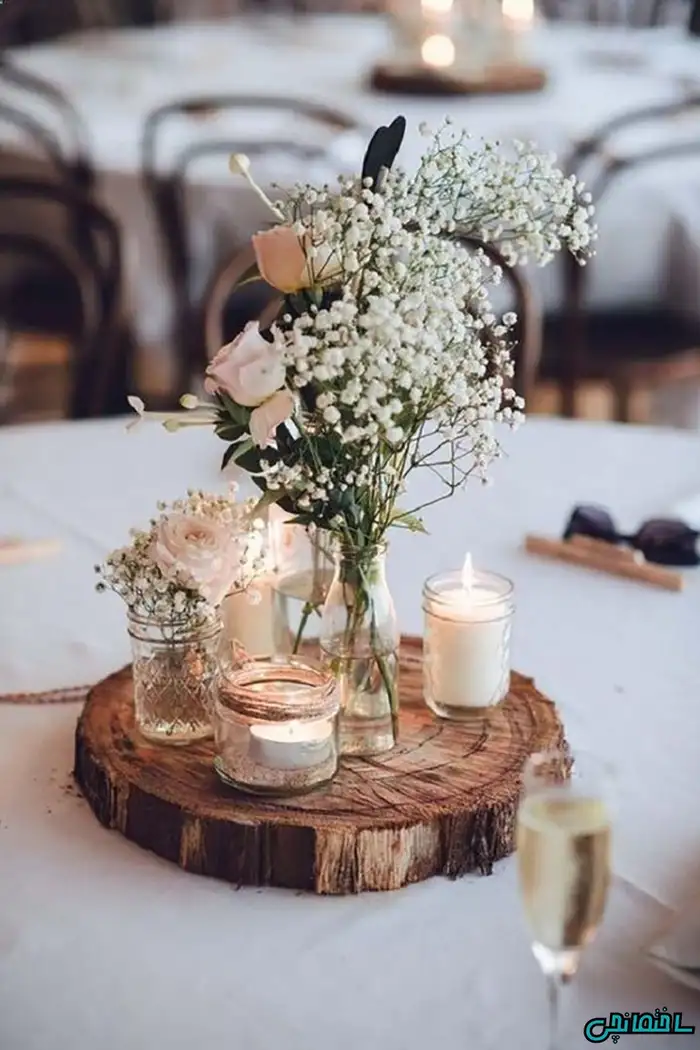 تزیین میز با گل
