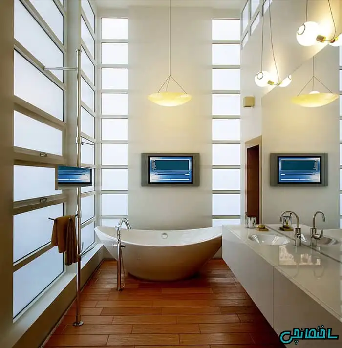 عکس معرفی بهترین ایده های نورپردازی حمام