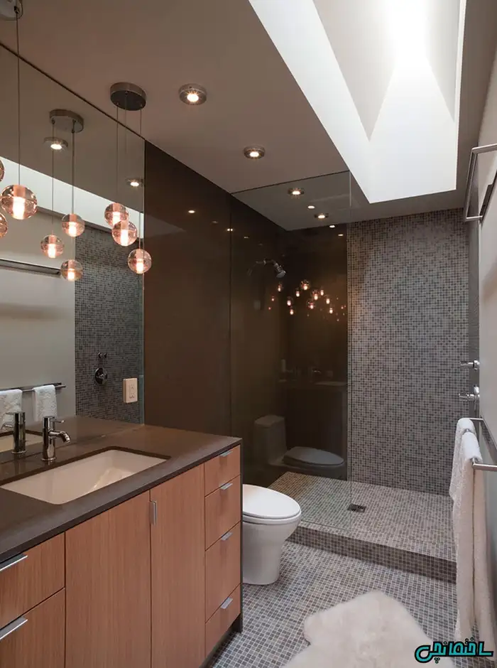 عکس معرفی بهترین ایده های نورپردازی حمام