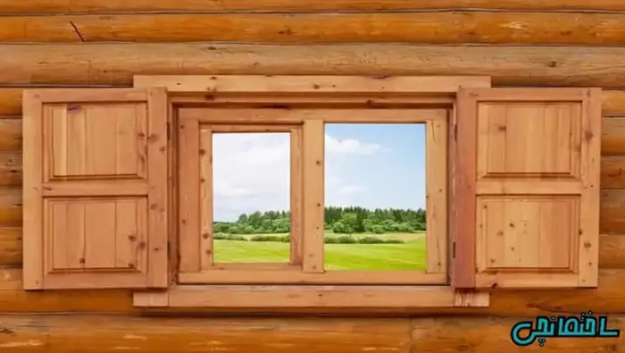 پنجره چوبی