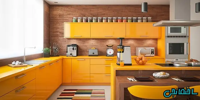 عکس ایده و نمونه های استفاده از کابینت مدرن در آشپزخانه های امروزی