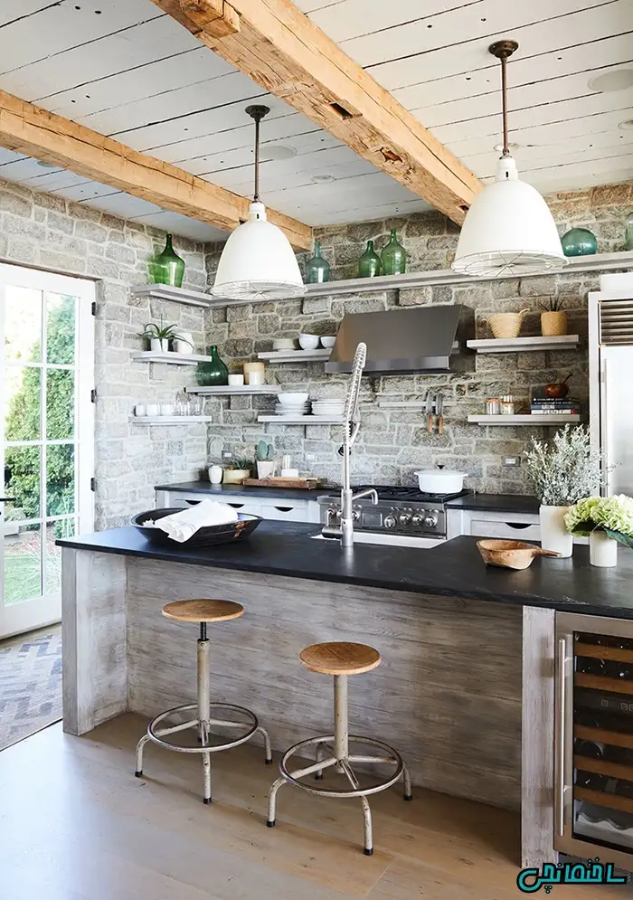 آشپزخانه مدرن چوبی