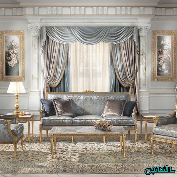 مبل کلاسیک طوسی مبل کلاسیک طوسی